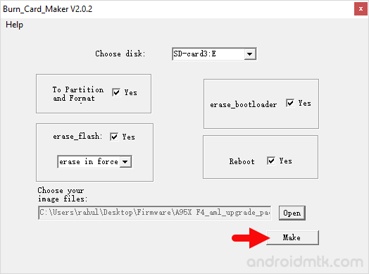 Amlogic Burn Card Maker Make