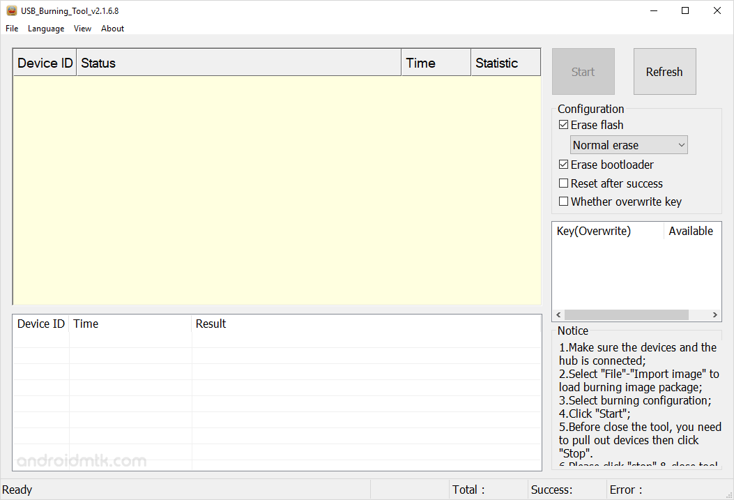 usb burning tool reformat nand v975m