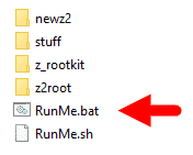 Runme.bat Binary Rootkit