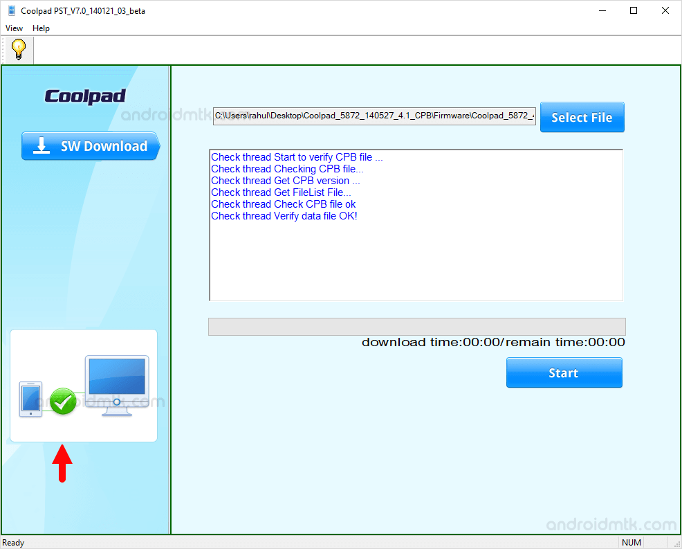 Coolpad Pst Tool Device Connected