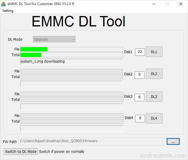 eMMC DL For Customer Flashing