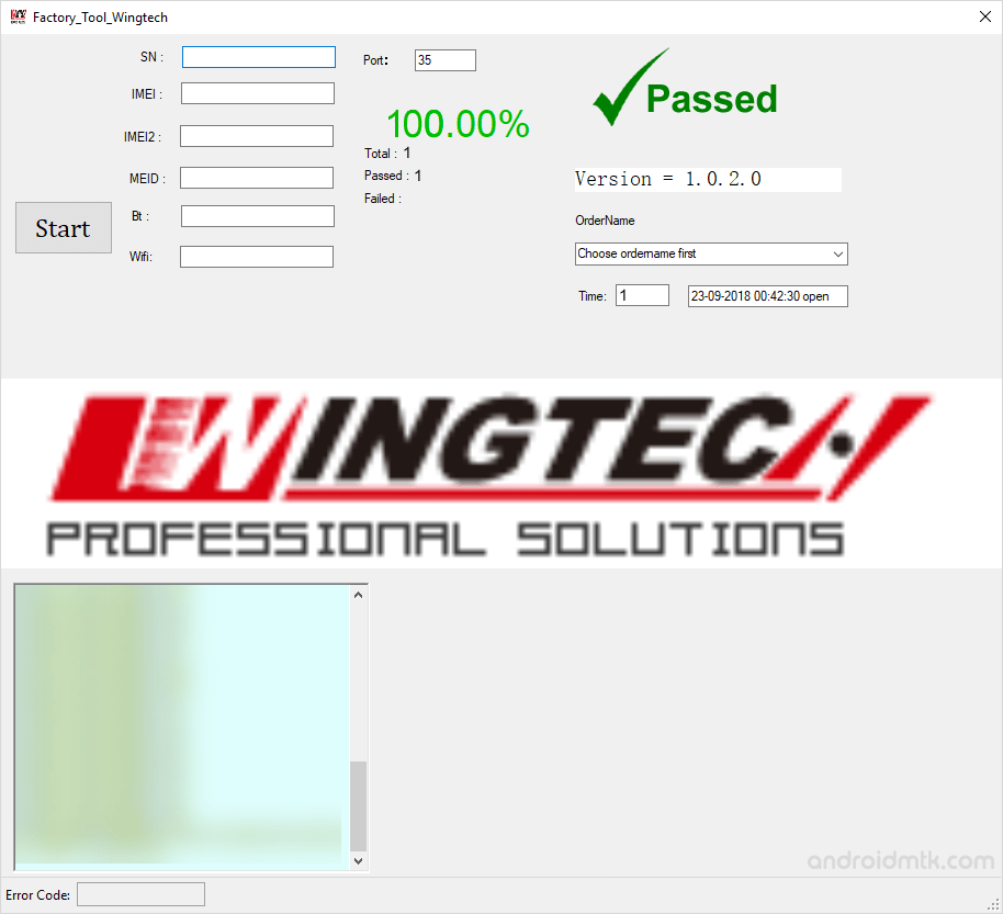 factory tool wingtech passed