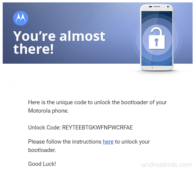 Motorola Email Unlock Code