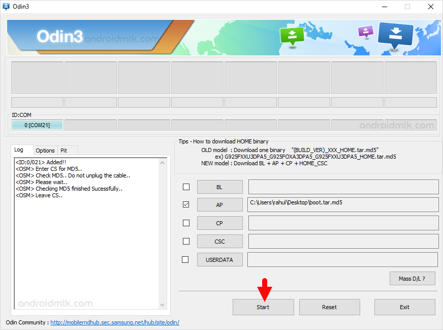 Samsung Boot File Added Odin