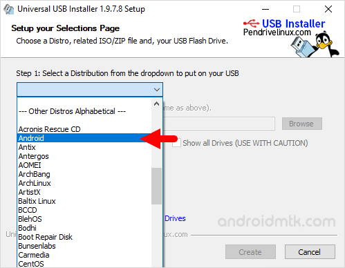 Universal USB Installer distribution