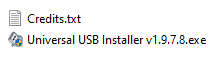 Universal USB Installer File