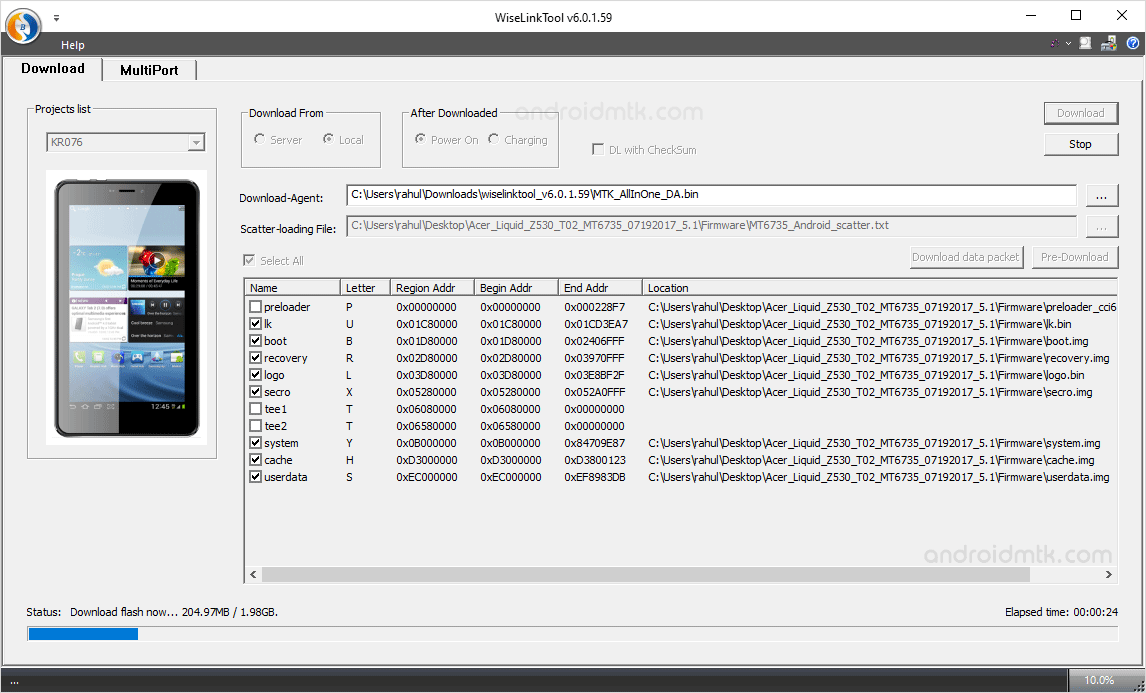 WiseLink Tool Flashing