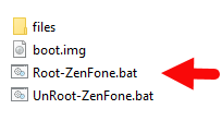 Zenfone5 rootkit start-bat